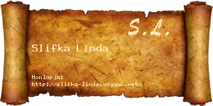Slifka Linda névjegykártya